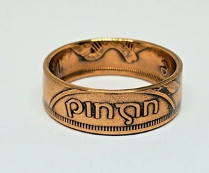 "Anello irlandese ""Sigillato"" fatto a mano in penny irlandese anello monete taglie 9 - 15" - Foto 1 di 2