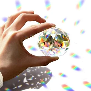 Clear Crystal Ball Prism Window Rainbow Maker Window Prisms Suncatcher for Fe... - Picture 1 of 8