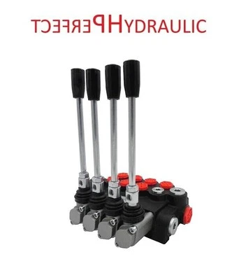 1 x 4Sections 40L/min Single Acting Hydraulic Distributor Control Valve - Image 1 of 3