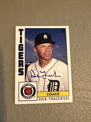 Dick Tracewski Autographed 1984 Custom Made Topps Baseball Card #53 Tigers. - Image 1 of 4