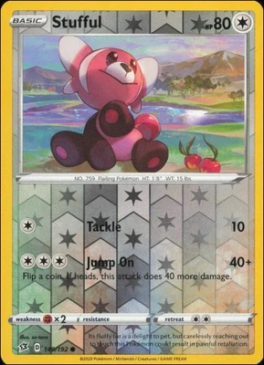 Pokemon - Stufful #149/192 - SWSH02: Rebel Clash Reverse Holo - Image 1 of 2