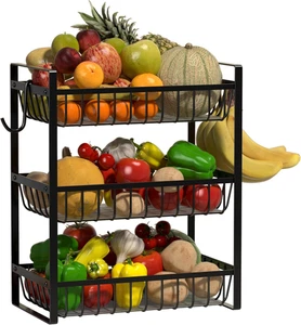Cesta de frutas para mostrador de cocina, frutero, organizador de encimera para pan de cebolla - Imagen 1 de 6