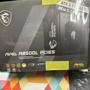 MSI - MAG A850GL PCIE5 850W ATX 3.1 &PCIe 5.1 Ready Full Modular 80 Plus Gold - Photo 1/3