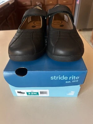 Stride Rite Claire mary jane black  size 5.5 W Medium Girls School Uniform New - Image 1 of 4