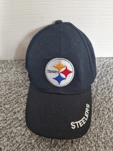 NFL Pittsburgh Steelers Cap Black Very Good Condition Hat Strap Back - Picture 1 of 7