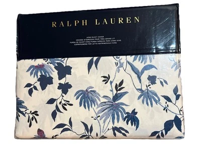 Ralph Lauren Adelaide Floral King Duvet Cover 100% Cotton Blue - Image 1 of 4