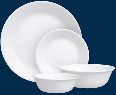 Corelle Winter Frost White 16-piece Coupe Dinnerware Set Service for 4 - Image 1 of 2