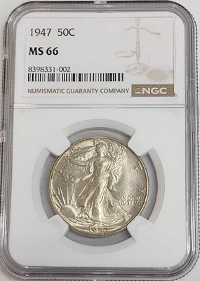 1947 MS66 Walking Liberty Half Dollar NGC - Image 1 of 2