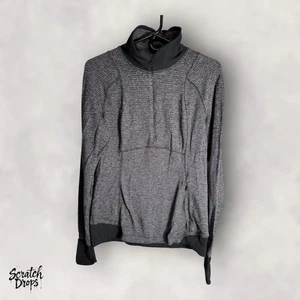 Camiseta deportiva Lululemon Runderful media cremallera para mujer talla 10 gris para correr fitness W08 - Imagen 1 de 6