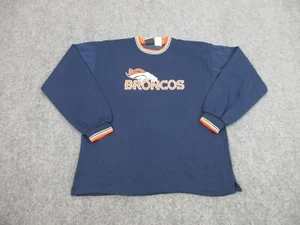 VINTAGE Denver Broncos Sweater Womens Extra Large Blue NFL Football Sweatshirt - Picture 1 of 11