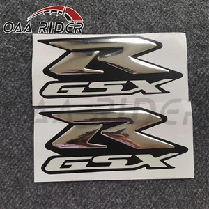2Pcs 3D Raise Fairing Tank Logo Decal Sticker Emblem Badge For Suzuki GSXR GSX-R - Picture 1 of 16