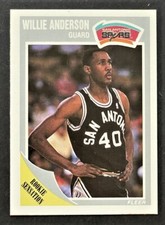 1989-90 Fleer Willie Anderson Rookie Card #140 - San Antonio Spurs