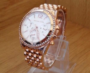 Reloj analógico para dama Michael Kors Pressley MK5836 cristal cronógrafo - Imagen 1 de 7
