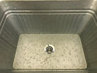 Galvanized Metal Fluted Rectangle Rustic Sink with Drain Industrial Farm House