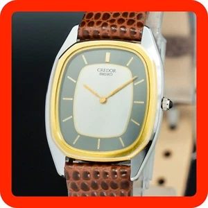 Vintage 1983 [MINT] SEIKO CREDOR 6730-5120 14K Gold elegant Thin Women's Watch - Picture 1 of 16