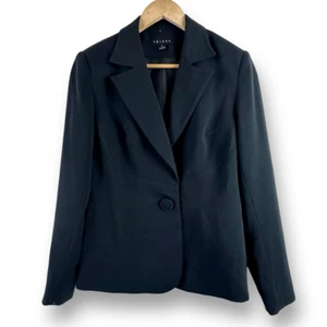 Tribal Women's 8 Single Button Blazer Jacket Black Minimalist Career Wear Office - Picture 1 of 10