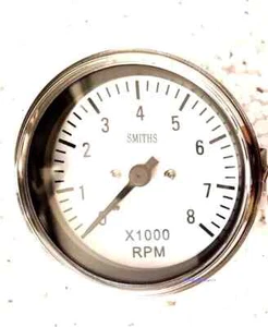 Smiths Replica Tachometer 0-8000 RPM Electronics Electric 85MM WC - Picture 1 of 3