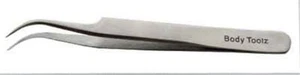 Body Toolz #5060 Fine Point Tip Tweezer - Stainless Steel - Picture 1 of 2