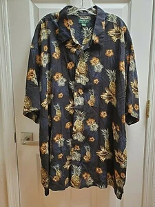 David Taylor Men's Hawaiian Short Sleeve- Button Down Shirt Blue 2XL๐ - Picture 1 of 8