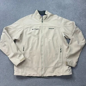 Patagonia Jacket Adult Extra Large Brown Bomber Soft Shell Lined Coat Mens - Picture 1 of 12