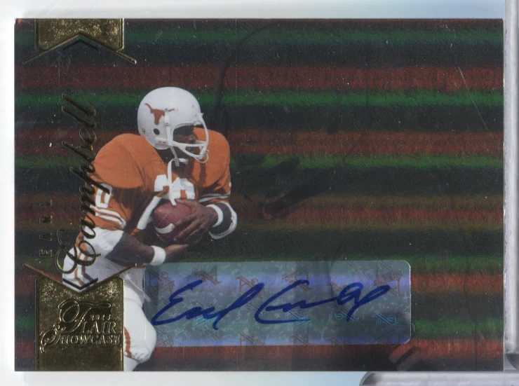 Earl Campbell Longhorns 2014 Flair Showcase Auto 191 Row 0 082923MLCD26 - Image 1 of 2