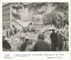  Varsovie.Bombardement par Aviation Allemande.Photo originale Studio Havas.1939 - Imagen 1 de 1