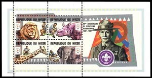 NIGER 972 - Pfadfinderwerk 90 Jahre Jubiläum "Block" (pb55037) - Bild 1 von 1