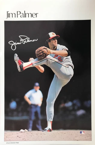 JIM PALMER BALTIMORE ORIOLES 1980's SPORTS ILLUSTRATED POSTER Cover