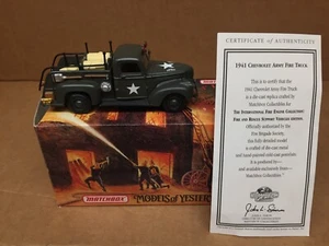 MATCHBOX MODELS OF YESTERYEAR #YYM35189 1941 CHEVY ARMY FIRE TRUCK 1:50 MIB - Picture 1 of 9