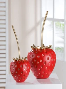 Gilde Erdbeere Deko Objekt Skulptur Obst Rot Gold 28,5 cm (#41) - Bild 1 von 1
