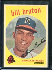 1959 Topps Baseball # 165 Bill Bruton NM Near Mint - Picture 1 of 2