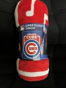 Chicago Cubs MLB 46'' x 60'' Soft & Warm Super Plush Micro Throw Team Blanket - Picture 1 of 5