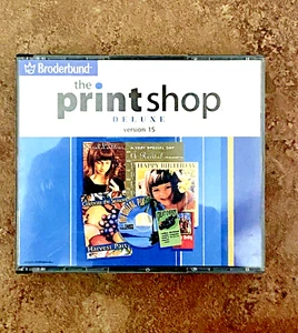 ~THE PRINT SHOP~DELUXE VERSION 15 BY BRODERBUND 4 CD's~2002~ - Picture 1 of 4