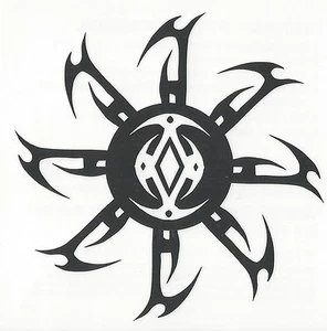 ANILLO DE DISEÑO TRIBAL SOL tatuaje temporal - Imagen 1 de 1