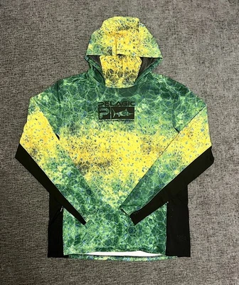 Pelagic Vaportek Long Sleeve Fishing Shirt Mens XL Mahi Mahi Print hoodie - Image 1 of 4