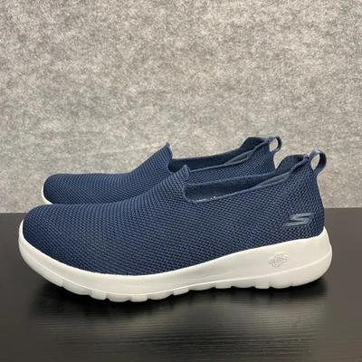 斯凯奇女式 Go Walk Joy 乐福鞋 10 码宽海军蓝缓冲舒适 — 第 1/4 张图片