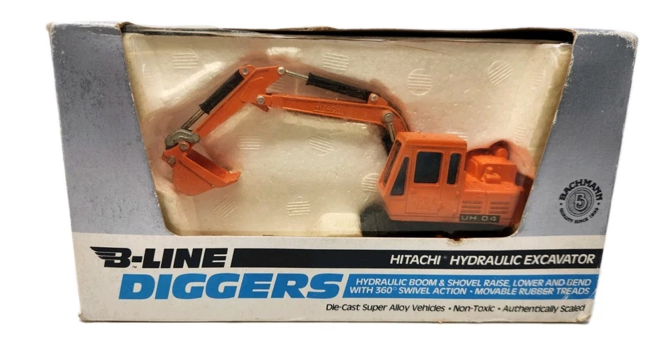 Excavadoras Bachman B-Line fundidas a presión "Excavadora hidráulica Hitachi" PN.  99-9562 Foto 1 de 4