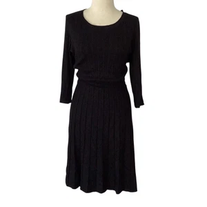 Vestido suéter Lane Bryant negro ajustado y acampanado para mujer manga 18/20 3/4 - Imagen 1 de 9