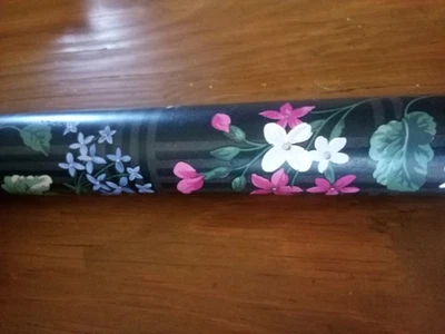 批量 3 卷 双卷 - 复古艾森哈特墙面壁纸 黑色花卉 — 第 1/4 张图片