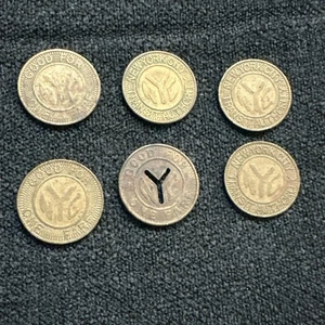Lote de 6 tokens de metro MTA de tránsito de la ciudad de Nueva York surtidos de autobús - Imagen 1 de 7