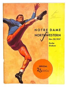11/20/1937 Notre Dame vs. Northwestern Program 185903 - Picture 1 of 8