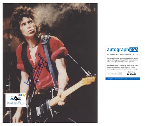 KEITH RICHARDS AUTOGRAPH SIGNED 11X14 PHOTO ROLLING STONES GUITARIST ACOA Cover