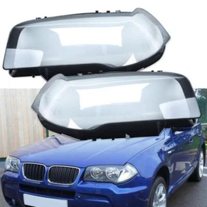 Front Clear Headlamp Headlight Lens Cover Left+Right For BMW X3 E83 2004-2010 - Picture 1 of 13