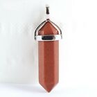Natural Gemstones Hexagonal Pointed Reiki Chakra Pendant Charm Bead For Necklace