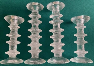 VINTAGE~SIGNIERT~TIMO SARPANEVA~4ER SET~BRUTALISTISCHE KERZENLEUCHTER~MID CENTURY~WOW - Bild 1 von 4
