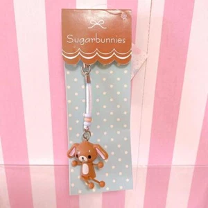 Sanrio Sugarbunnies Bunnies Kurousa Strap Brown Charm mini mascot Rabbit Kawaii - Picture 1 of 24
