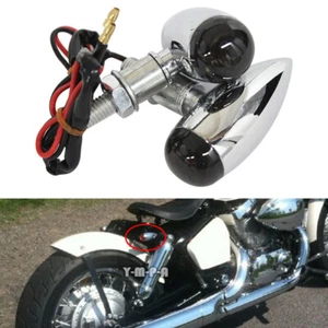 Lente de humo de metal cromado 12 V motocicletas ámbar intermitente luz señales de giro MT 10 mm - Imagen 1 de 8