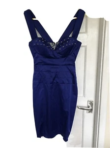 blue evening dress size 8 - Picture 1 of 6