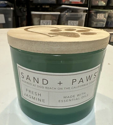 Vela para perro Sand + Paws 12 OZ Sh1372 doble mecha jazmín fresco NUEVO aceite esencial Foto 1 de 4