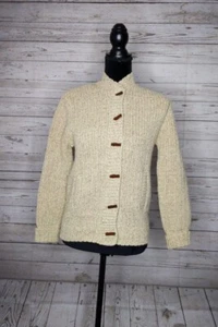 Knockabouts by Pendleton Vintage 1960s Beige Knit Toggle Cardigan 34 / Small - Picture 1 of 8